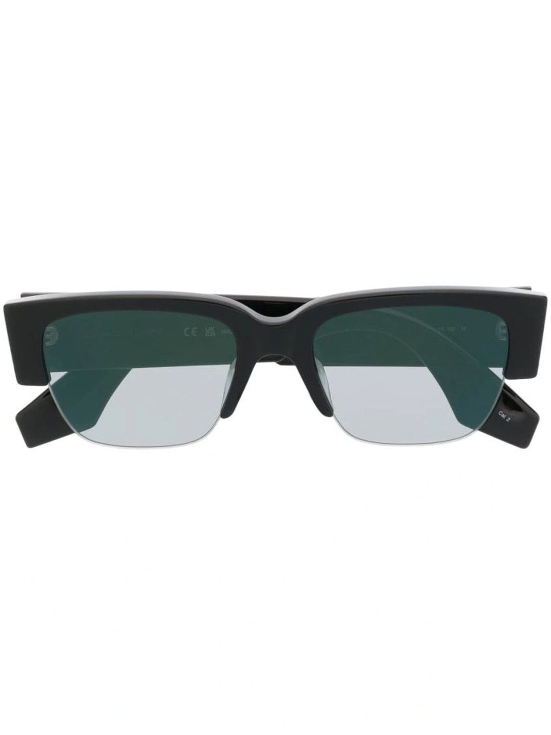 Alexander McQueen Women Grey Lens & Black Rectangle Sunglasses with-image-32
