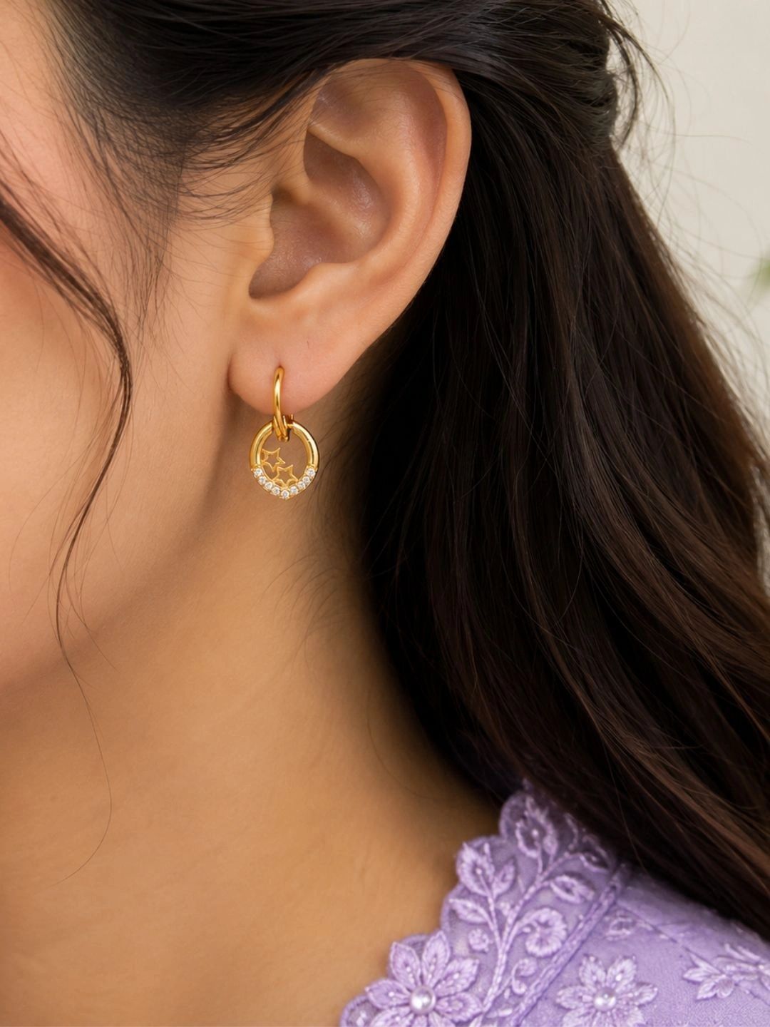 GOLD CASH Circular Drop Earrings-picture-37