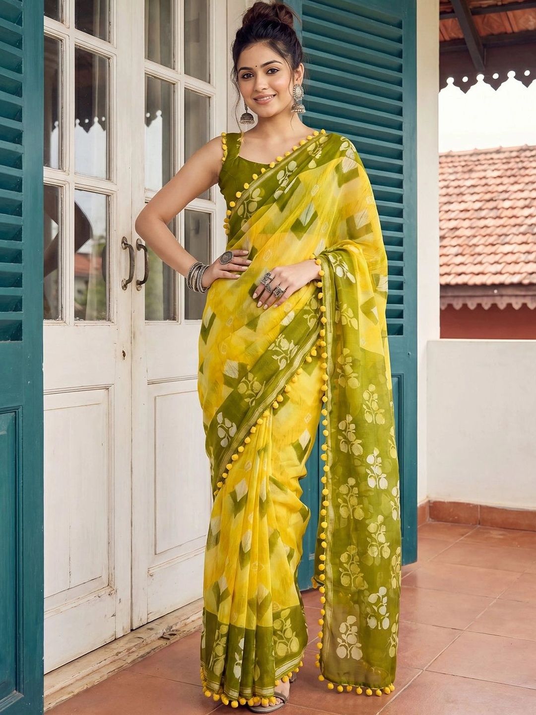 Saree mall Designer Block Print Sarees-picture-39
