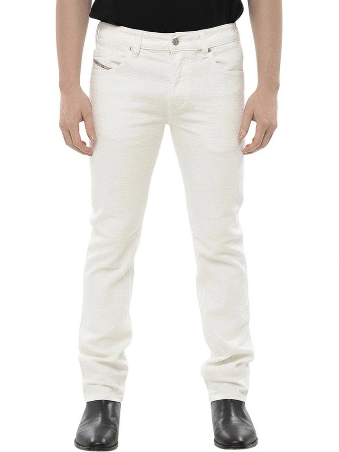 DIESEL White Mid Rise Jeans-picture-32