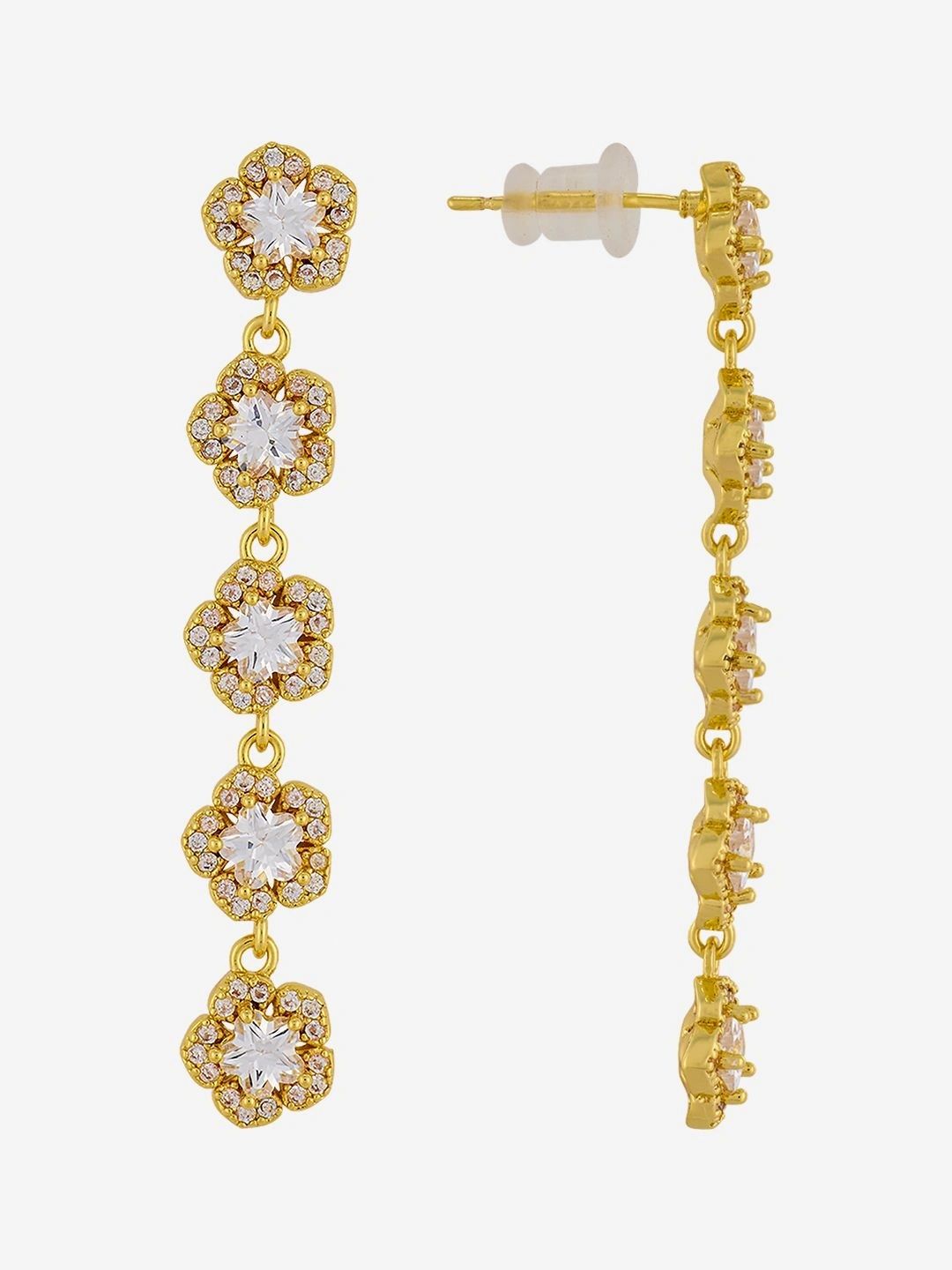Kushal's Fashion Jewellery Floral Drop Earrings-picture-26