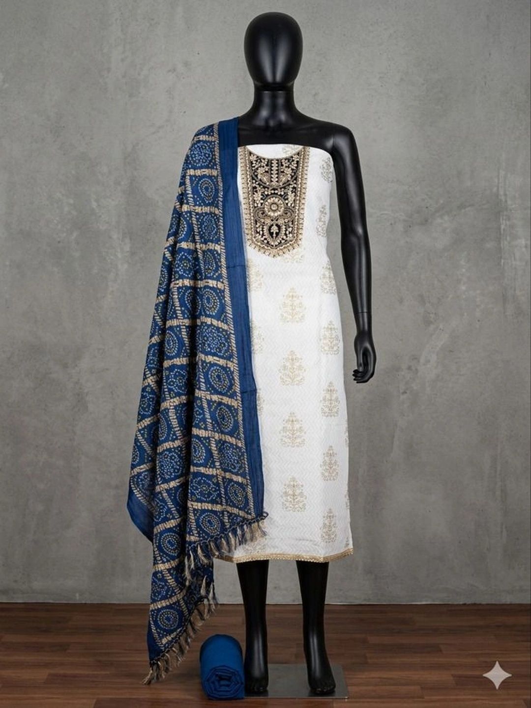 Maroosh Embroidered Viscose Rayon Unstitched Dress Material-picture-32