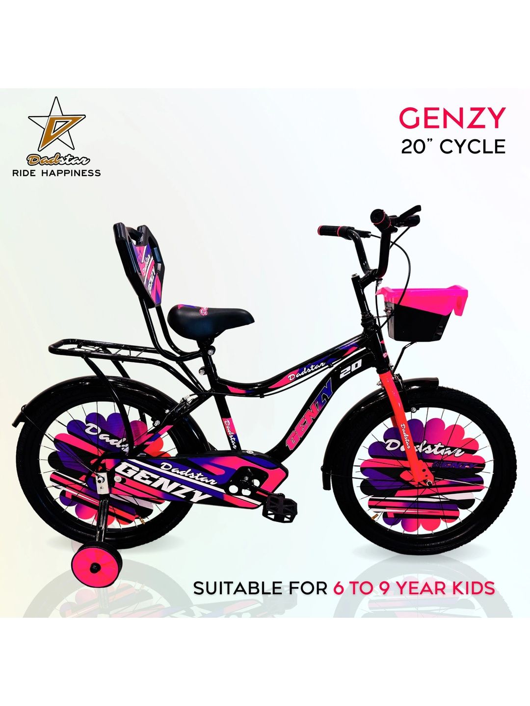 DADSTAR GENZY Patterned Glossy Bicycle - 20 Inch-image-17