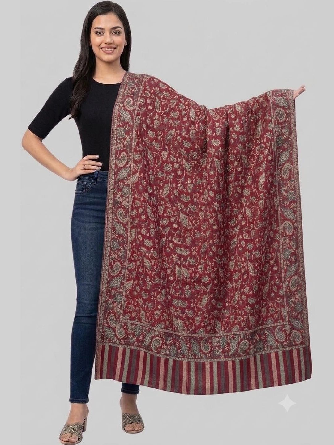 Soul Essence Women Ethnic Motifs Woven Design Shawl-picture-49