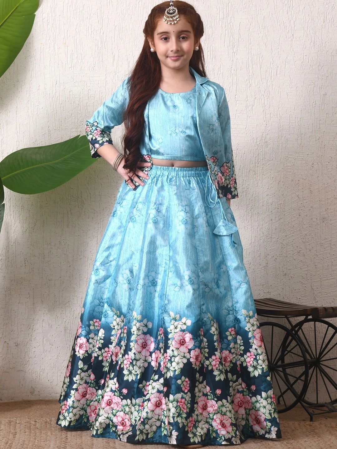 Indi-Loom Couture Girls Printed Ready to Wear Lehenga &-picture-36