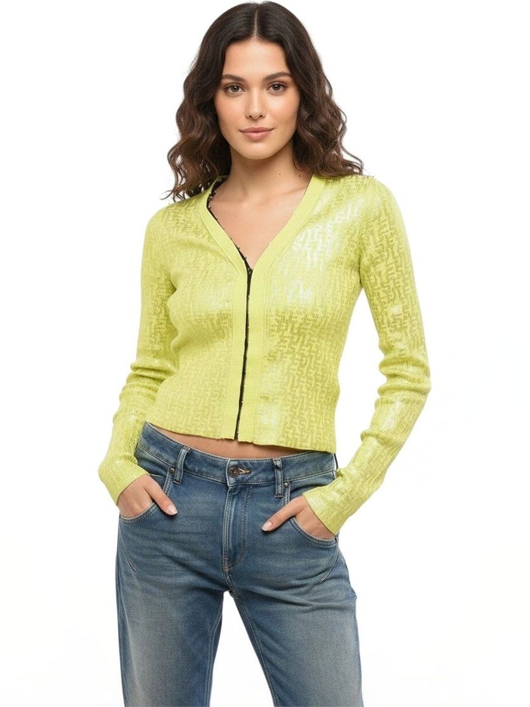 DIESEL Women Typography Crop Cardigan-picture-58