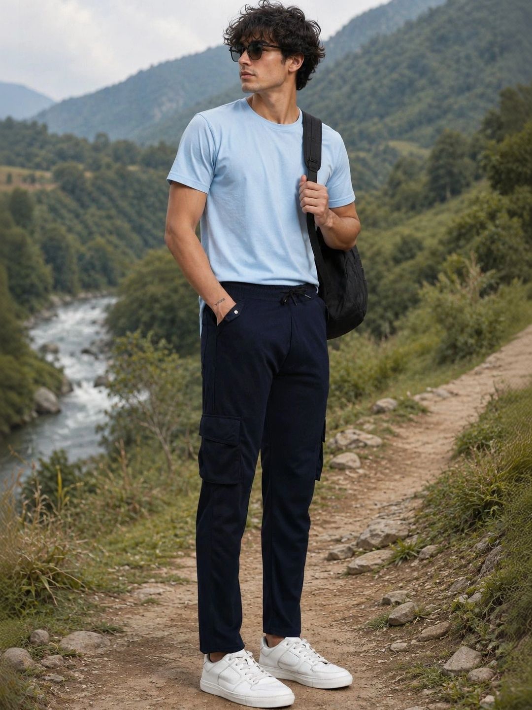 SZN Men Smart Mid-Rise Jogger Trousers-picture-22