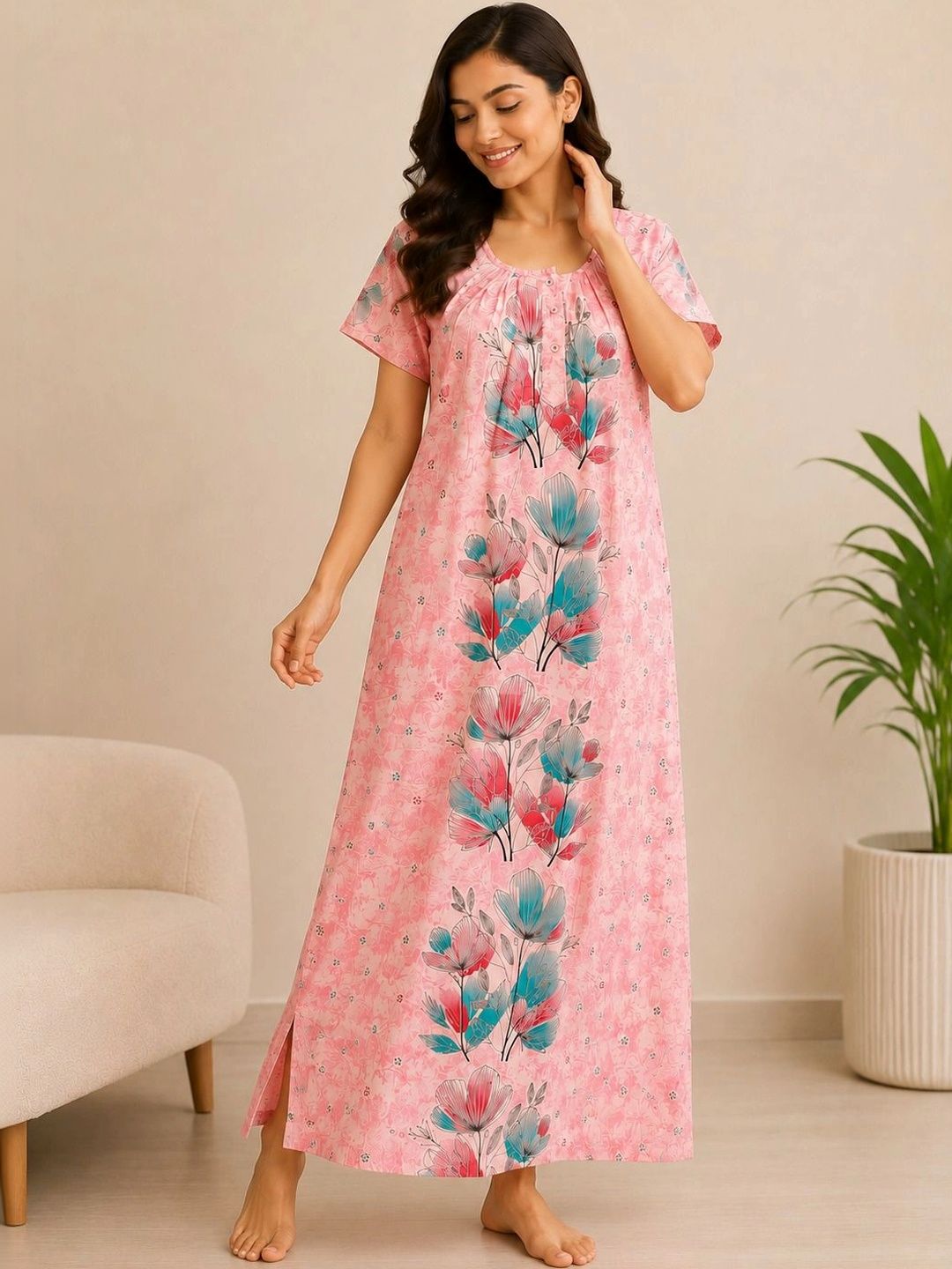 Sukhraa Printed Maxi Nightdress-picture-12