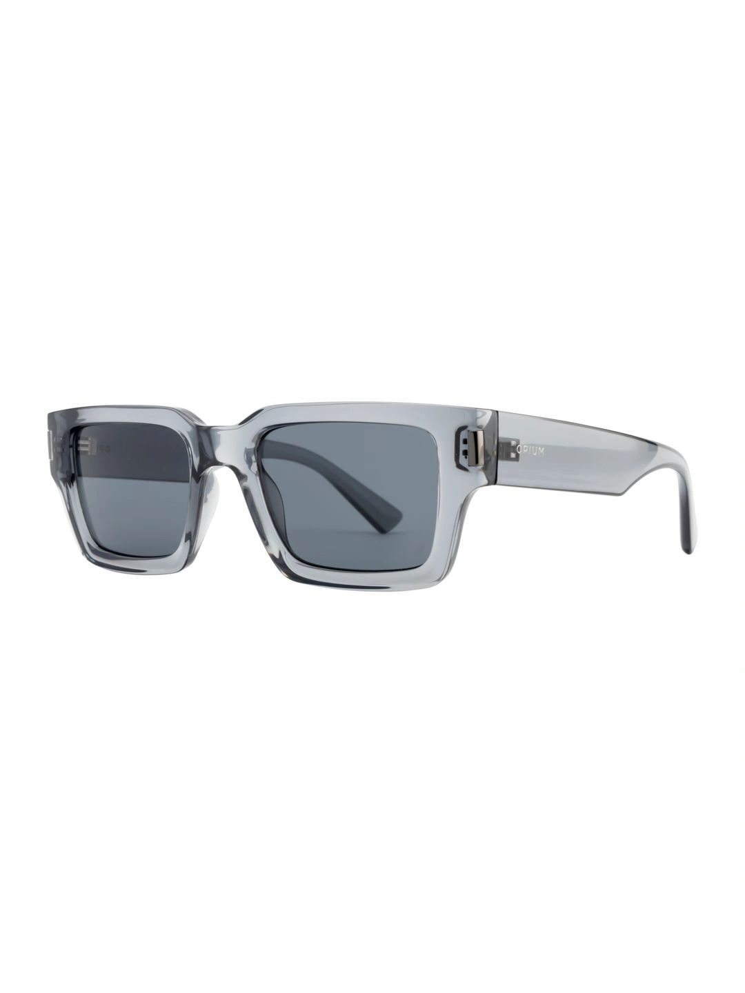 OPIUM Men Grey Lens & Steel-Toned Rectangle Sunglasses with-image-11