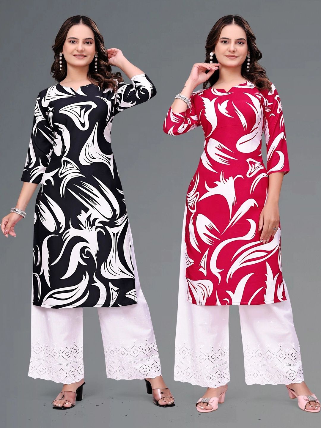 PRIYANSH CREATION Printed Pure Crepe Kurti-picture-49