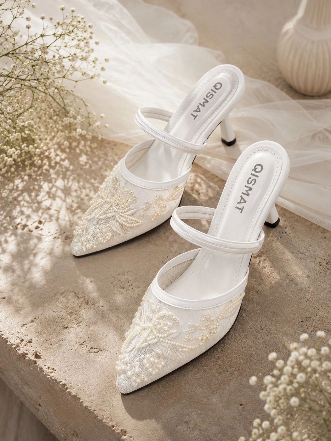 Qismat Embellished Ethnic Slim Heeled Mules-picture-15