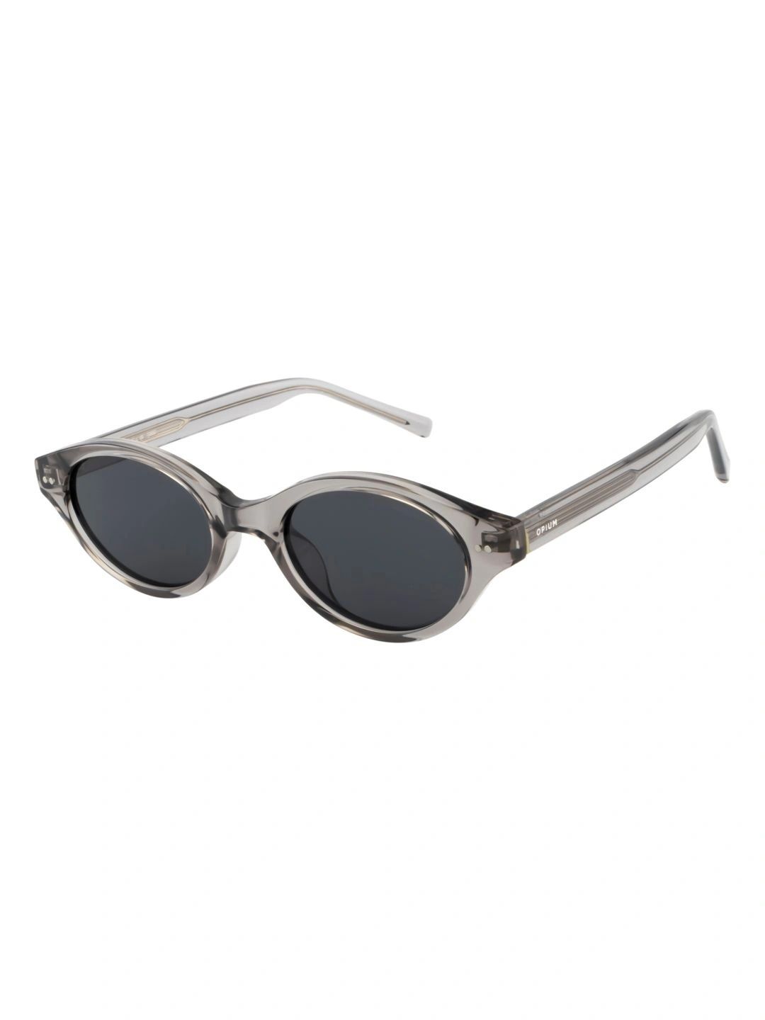 OPIUM Women Black Lens & Steel-Toned Oval Sunglasses with-image-39