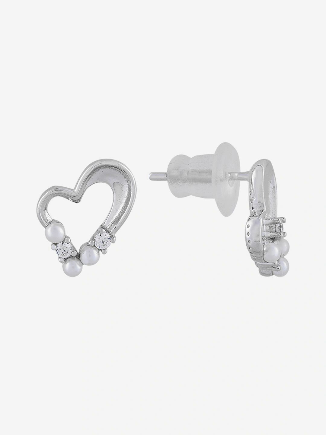 Kushal's Fashion Jewellery Heart Shaped Studs Earrings-picture-16