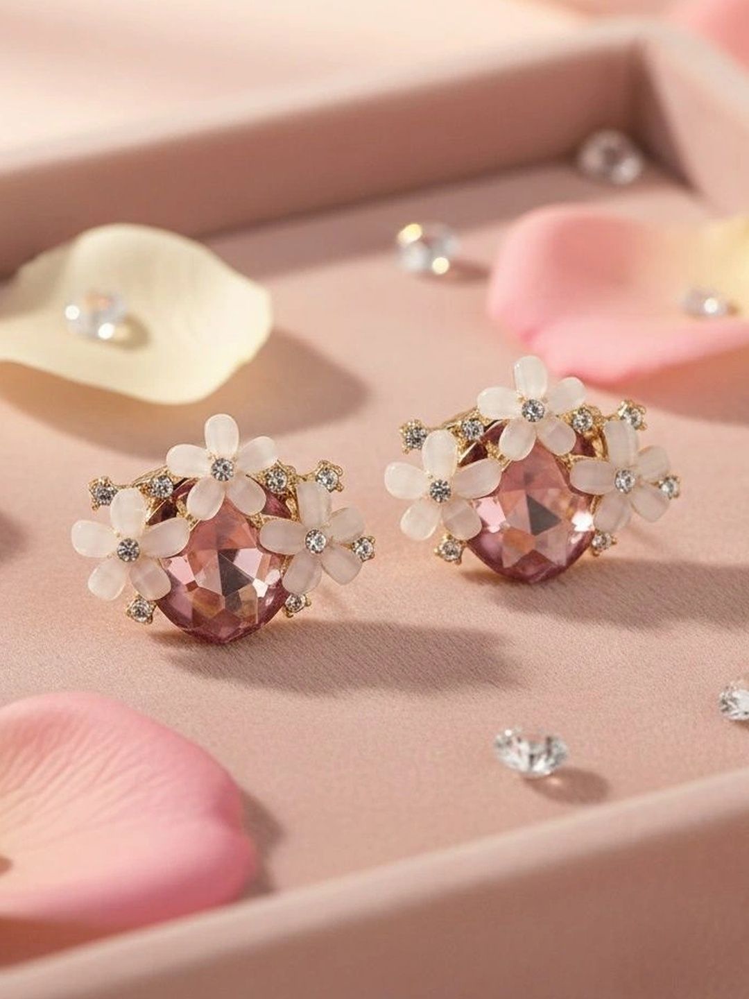 Celestria Floral Studs Earrings-picture-1