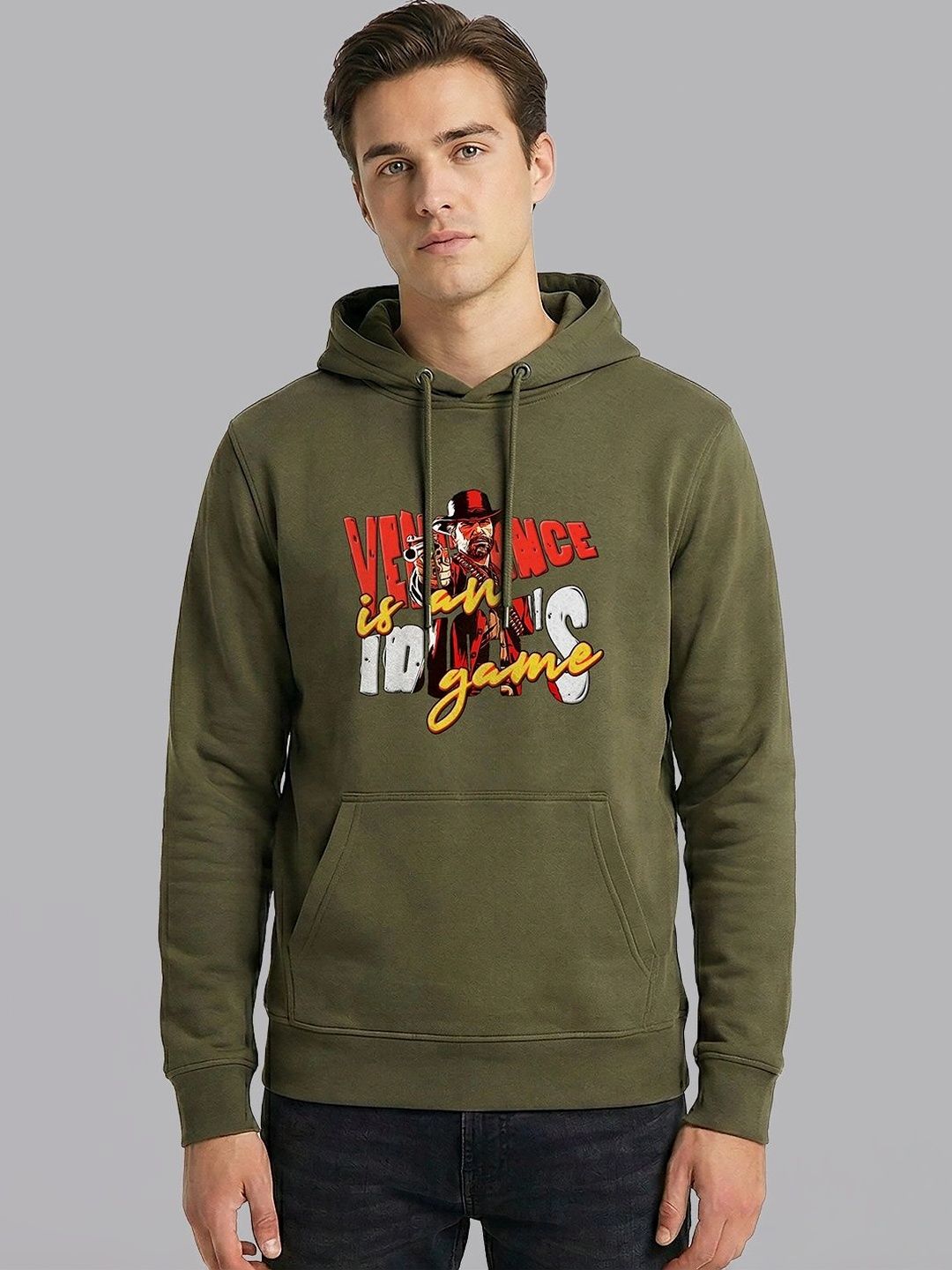 Callibr15 Men Printed Hooded Sweatshirt-picture-11