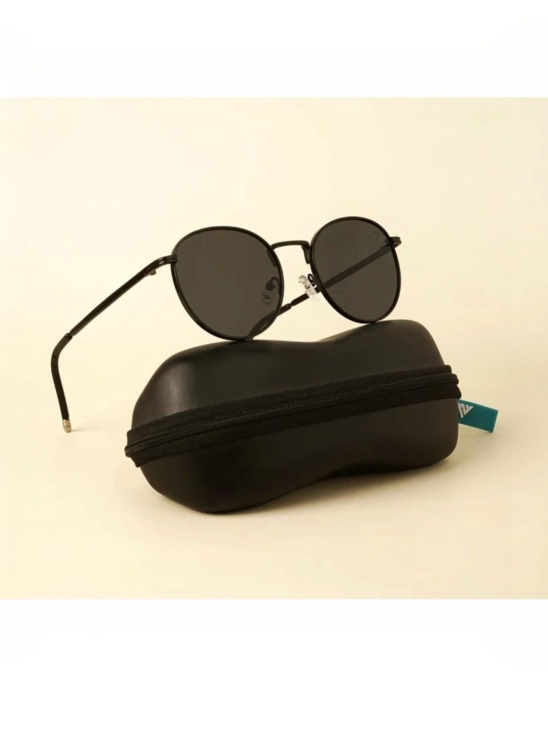 summer dream Unisex Black Lens & Black Round Sunglasses with-image-26