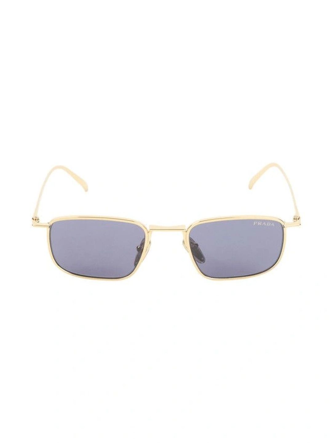 Prada Men Grey Lens & Gold-Toned Rectangle Sunglasses with-image-13