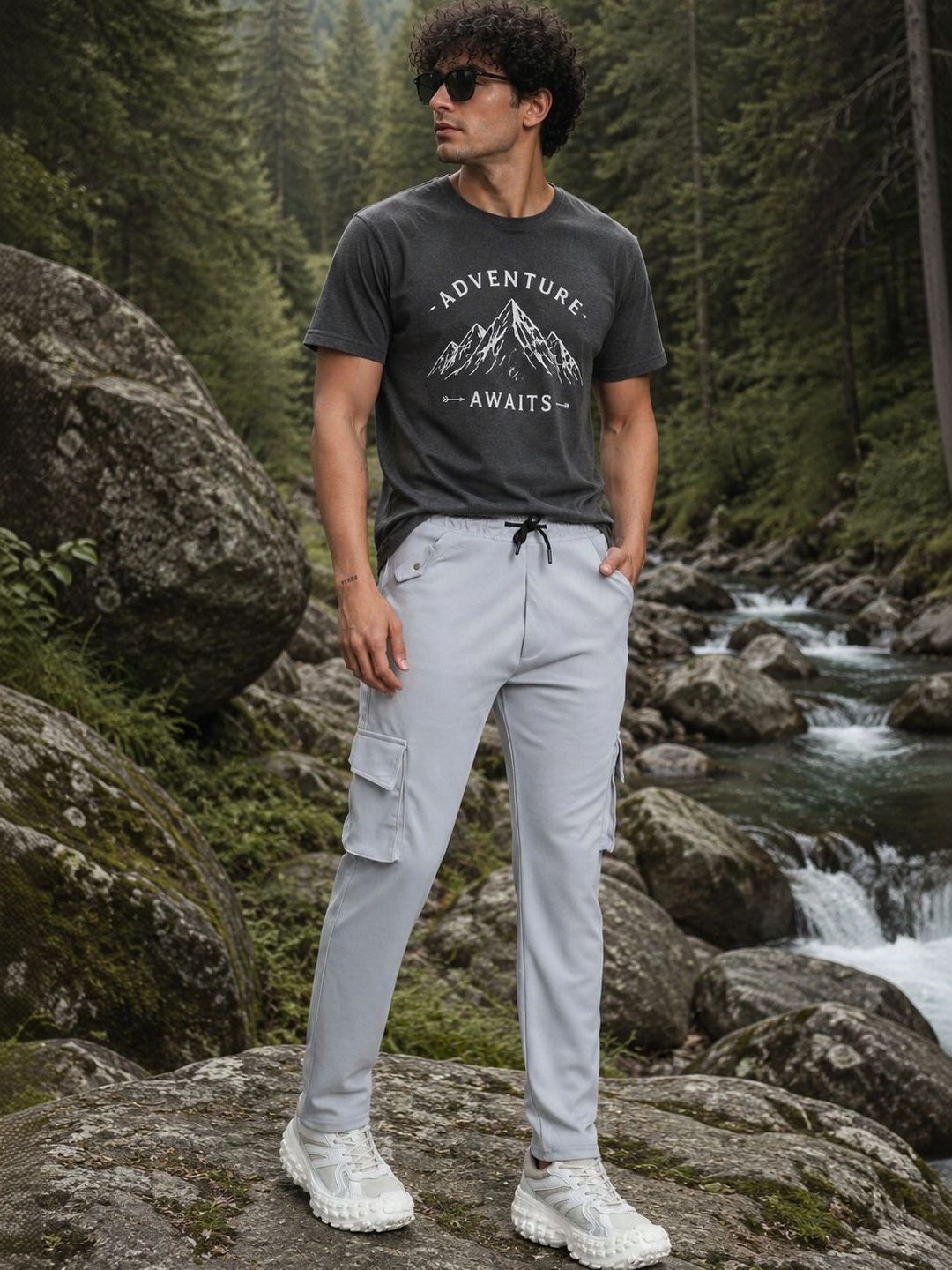 SZN Men Smart Mid-Rise Jogger Trousers-picture-26