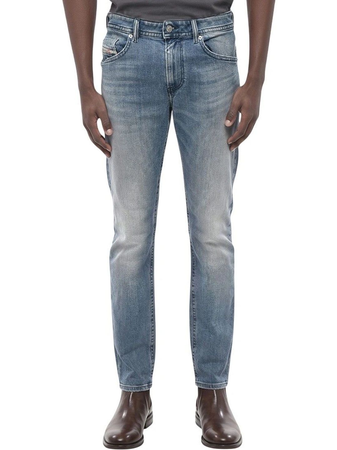 DIESEL Men Regular Fit Mid-Rise Jeans-picture-42