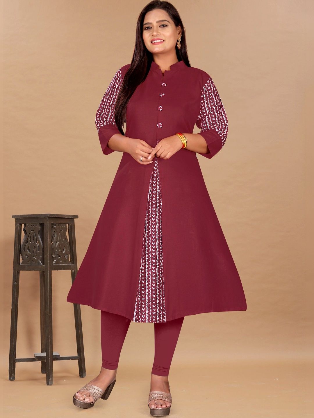 HETSA Ethnic Motifs Printed Mandarin Collar Kurti-picture-32