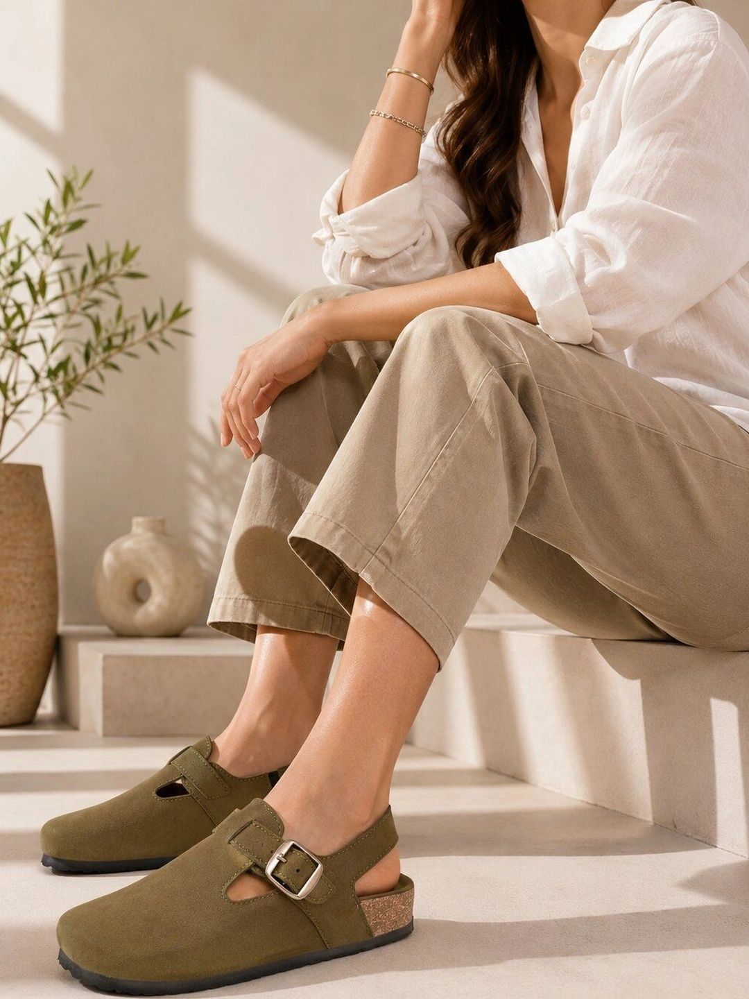 Roadster Women Mules with Buckles Flats-image-48