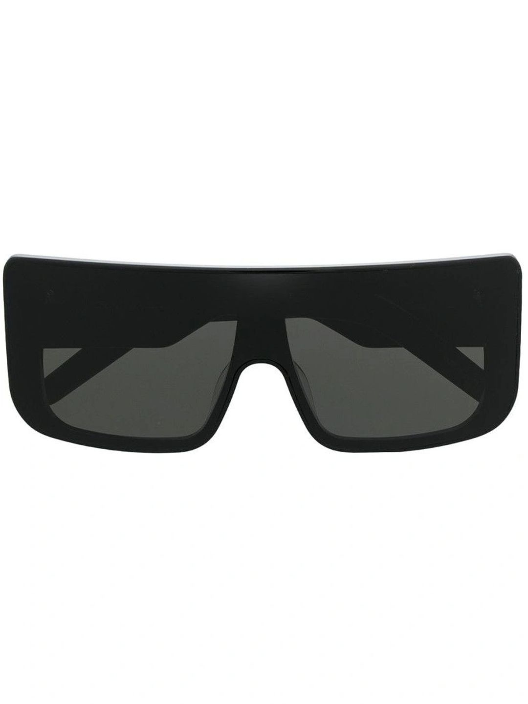 Rick Owens Women Black Lens & Black Shield Sunglasses with-image-43