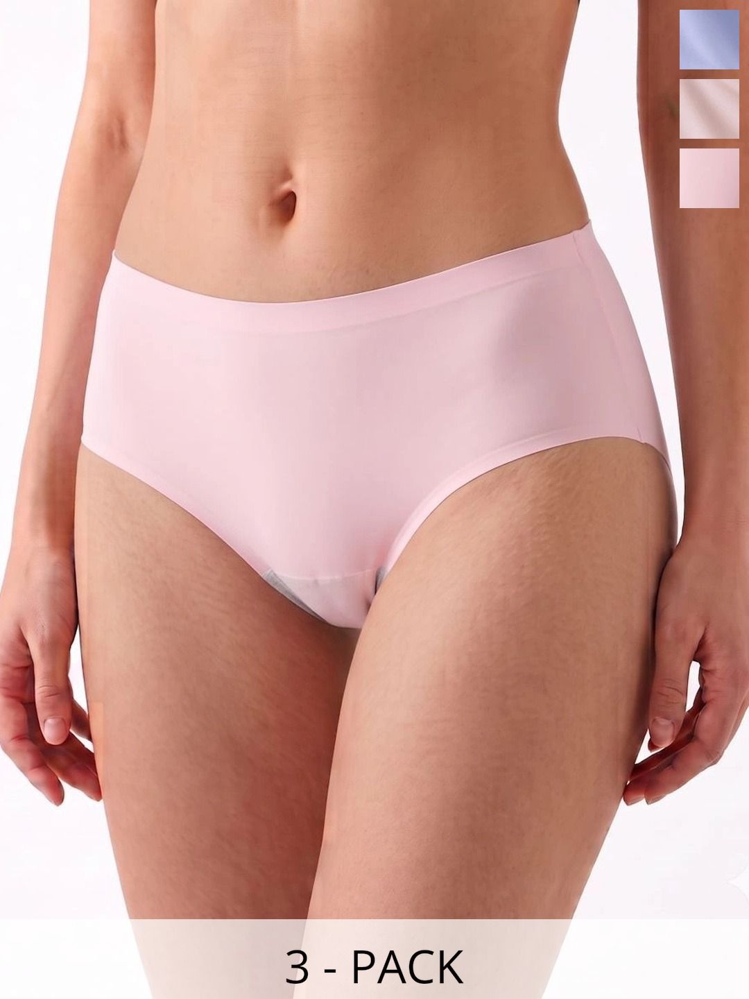 Fimalia Women Pack of 3 Seamless Assorted Basic Briefs-picture-20