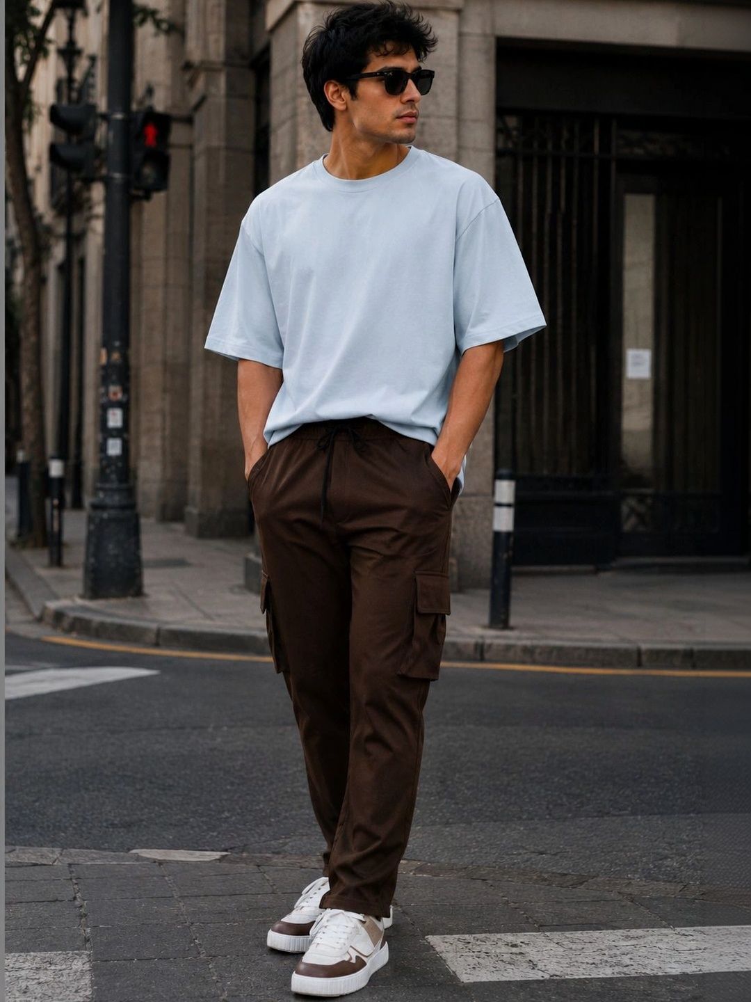 SZN Men Smart Mid-Rise Jogger Trousers-picture-32