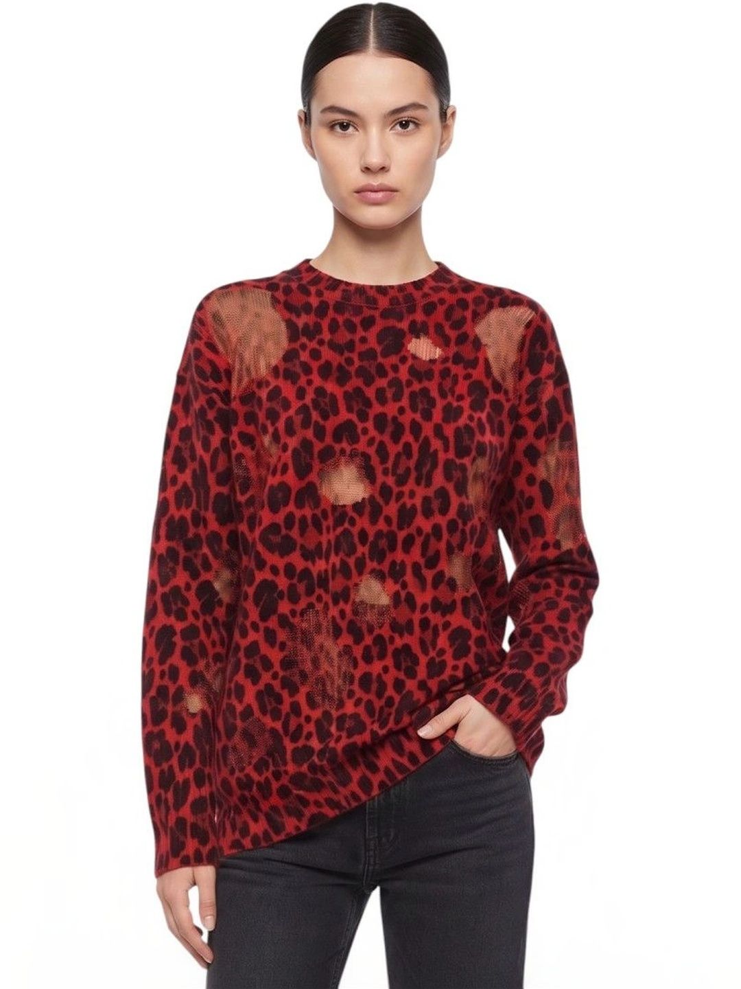 Versace Women Animal Printed Woollen Pullover-picture-17