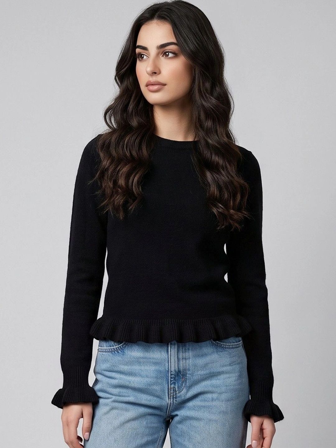 Suo Women Pullover with Fringed Detail-picture-45