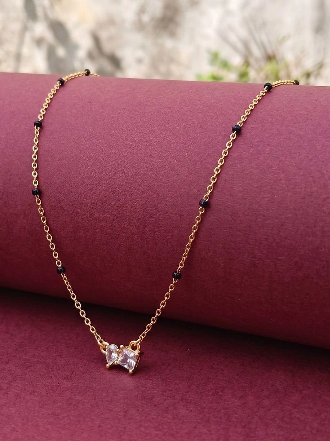 Anouk Gold-Plated Artificial Stones and Beads Mangalsutra-picture-58