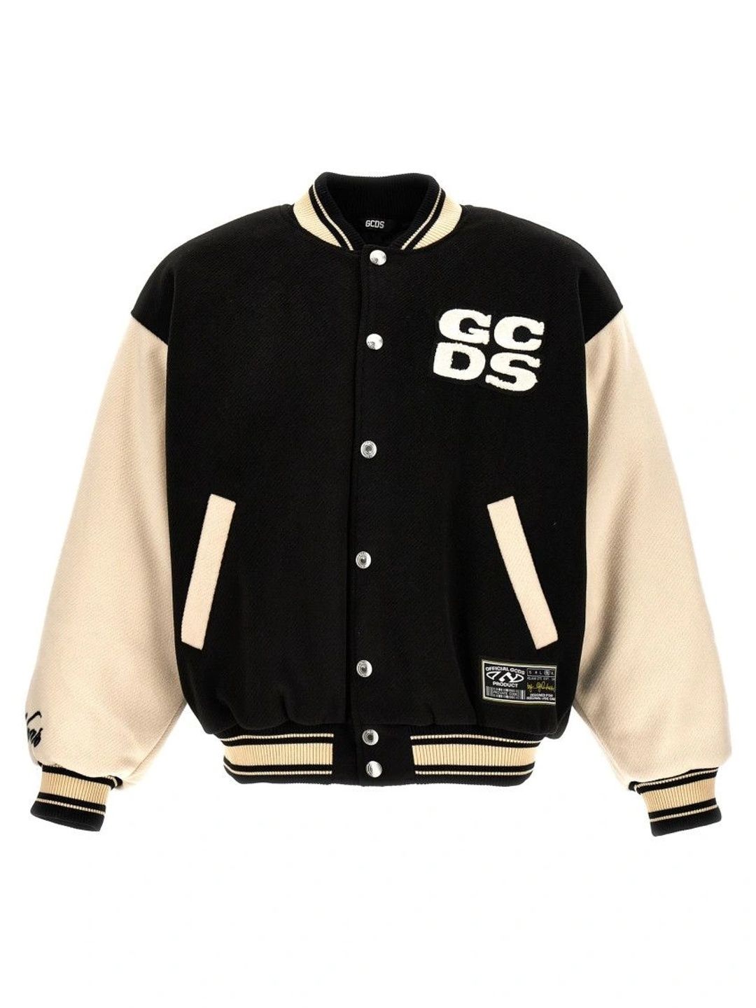 GCDS Men Colourblocked Varsity Jacket with Embroidered-picture-11