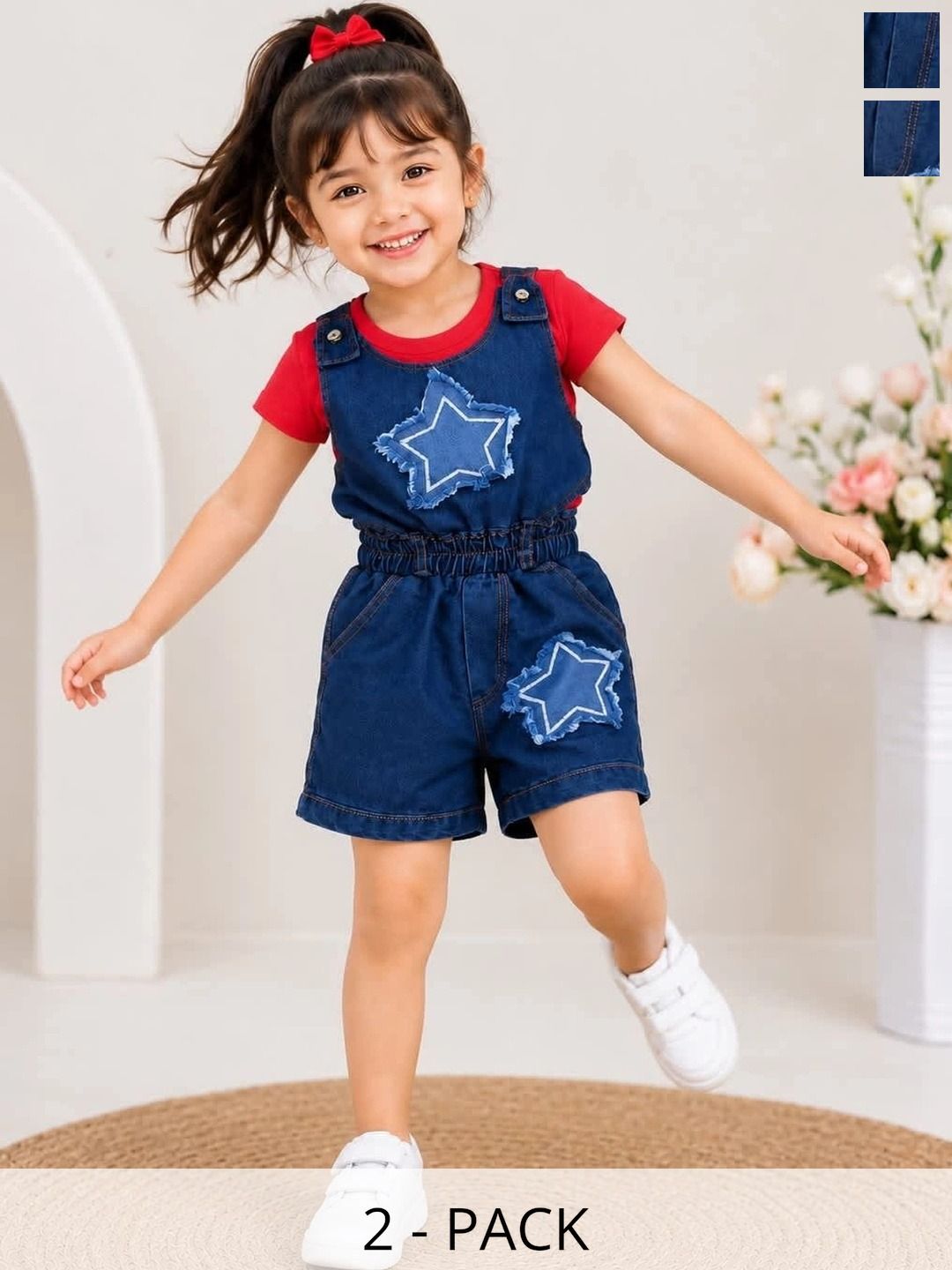 STAR BOYZ TRENDY WEAR Girls T-shirt with Shorts-picture-35