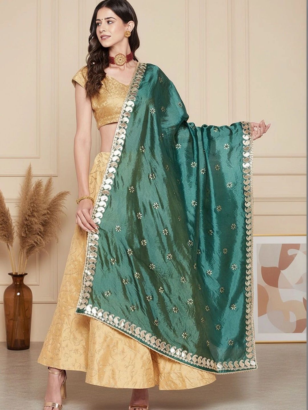 KALINI Embroidered Dupatta with Zari-picture-28