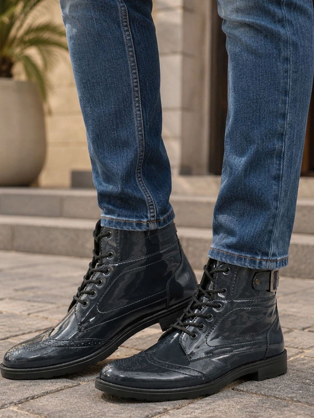 Killer Men Round Toe Mid-Top Boots-picture-52