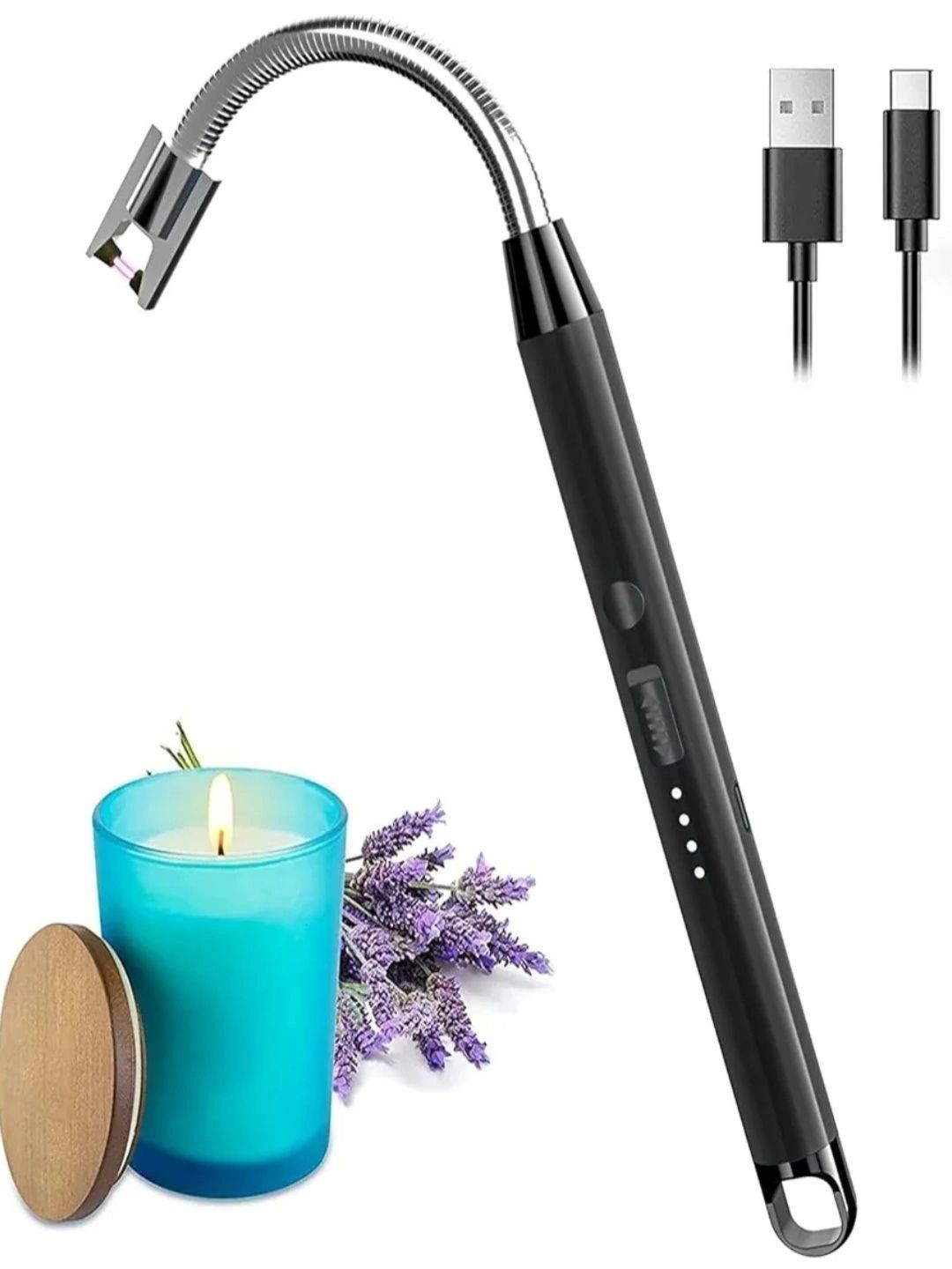 ARCADE TOYS Black USB Rechargeable Flexible Arc Lighter-picture-8