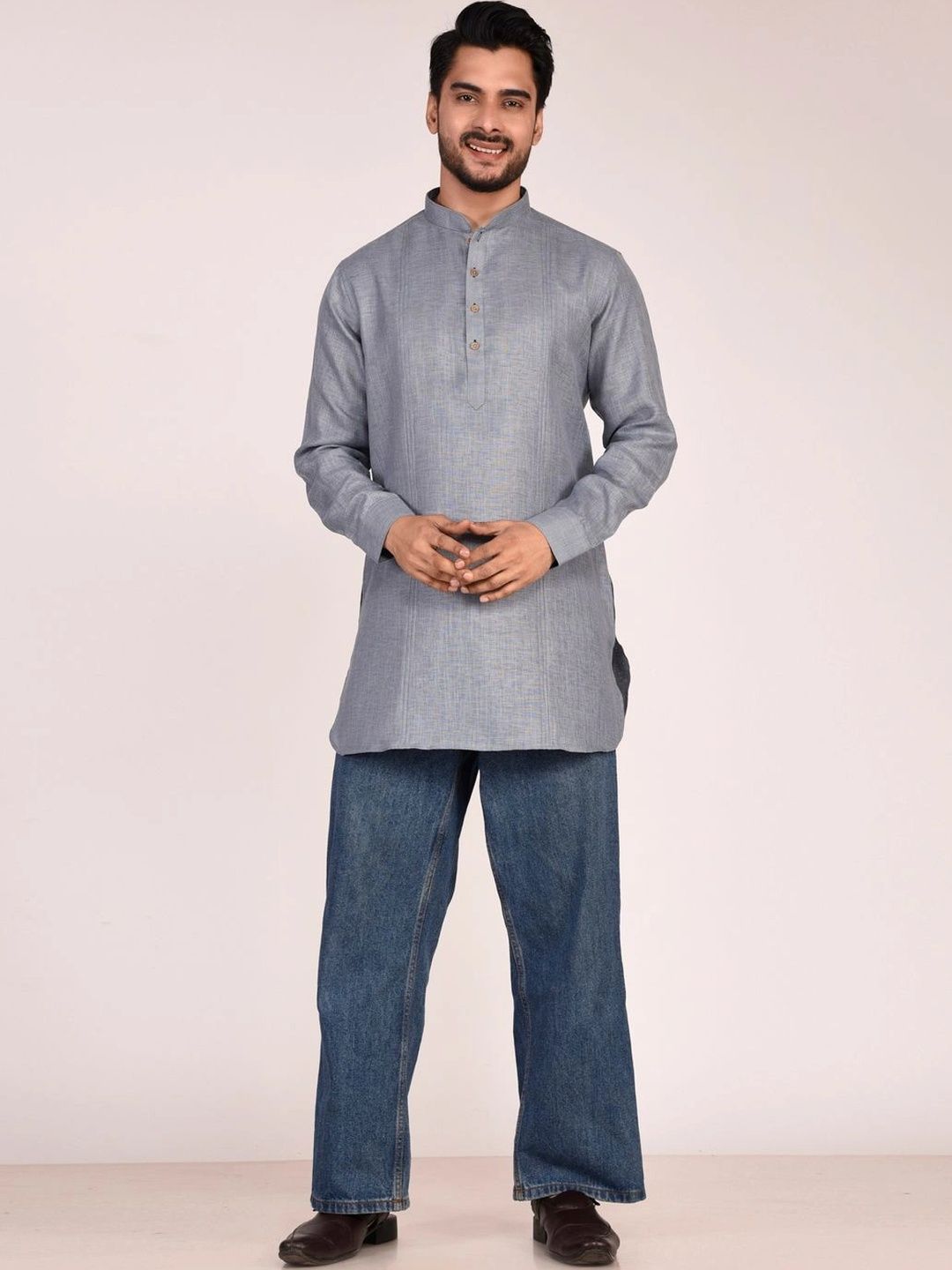 Manish Creations Men Mandarin Collar Kurta-picture-10