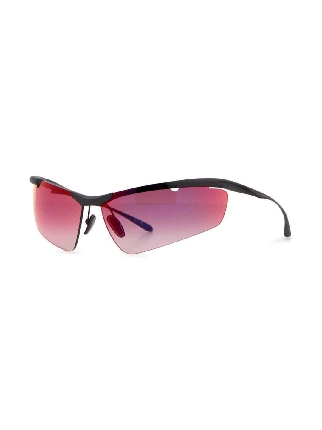 Balenciaga Women Red Lens & Black Sports Sunglasses with-picture-54