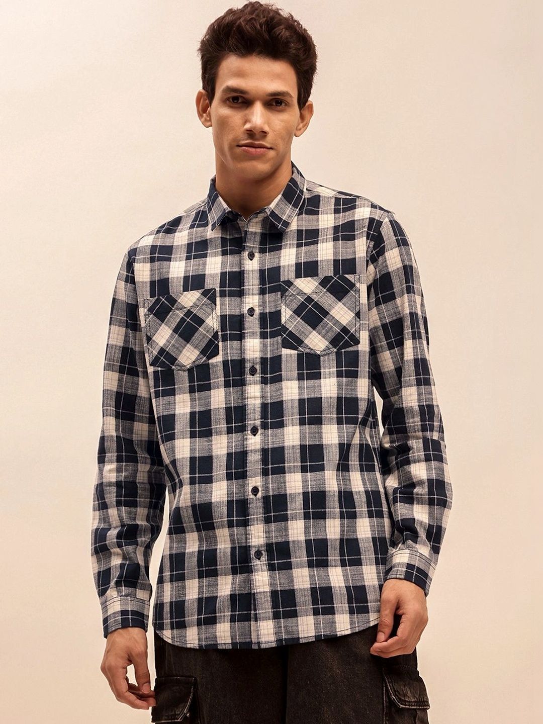 RAYNE BLACK Men Comfort Buffalo Checks Checked Casual Shirt-picture-42