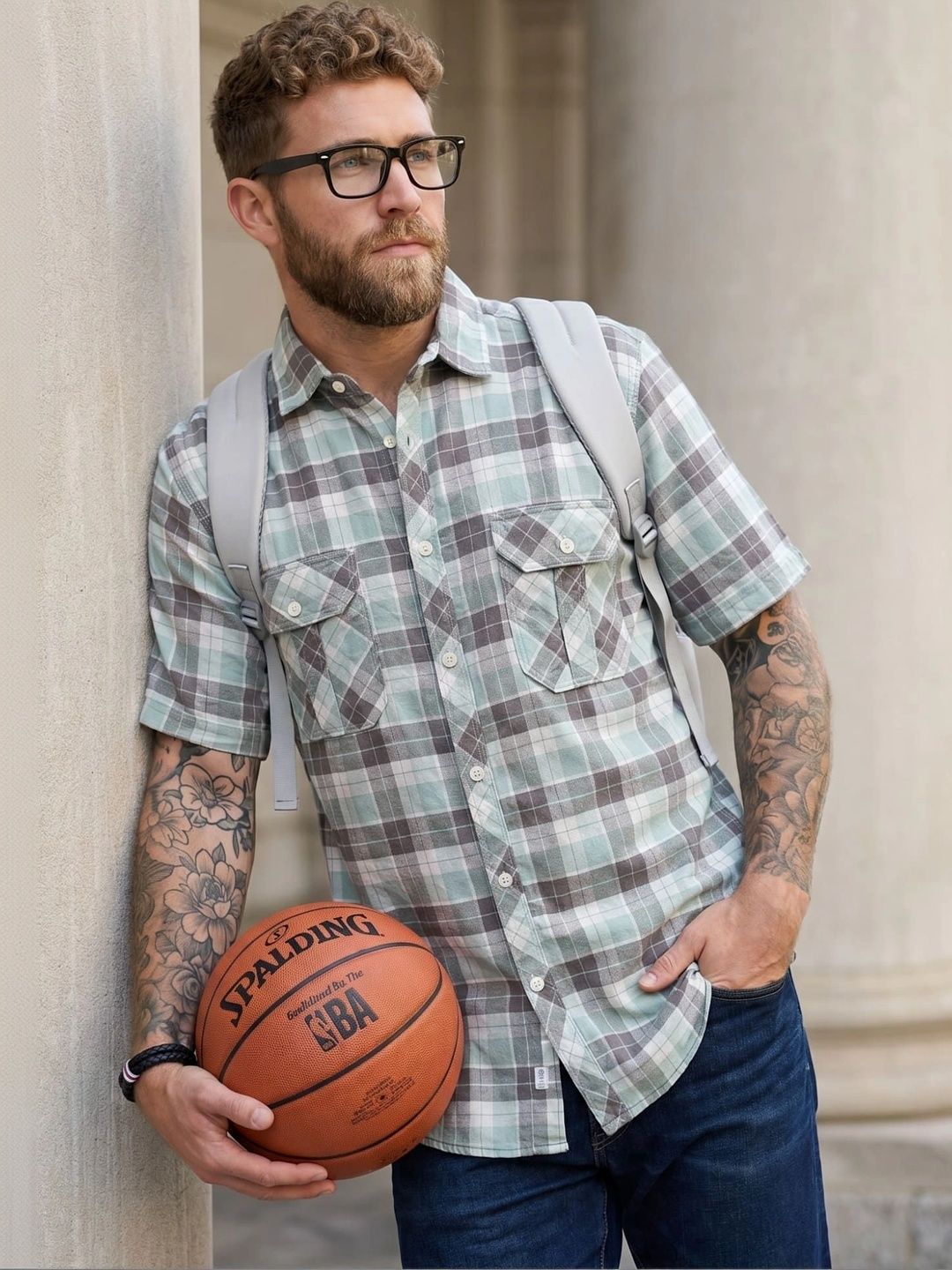 Kuons Men Classic Checked Casual Shirt-image-17