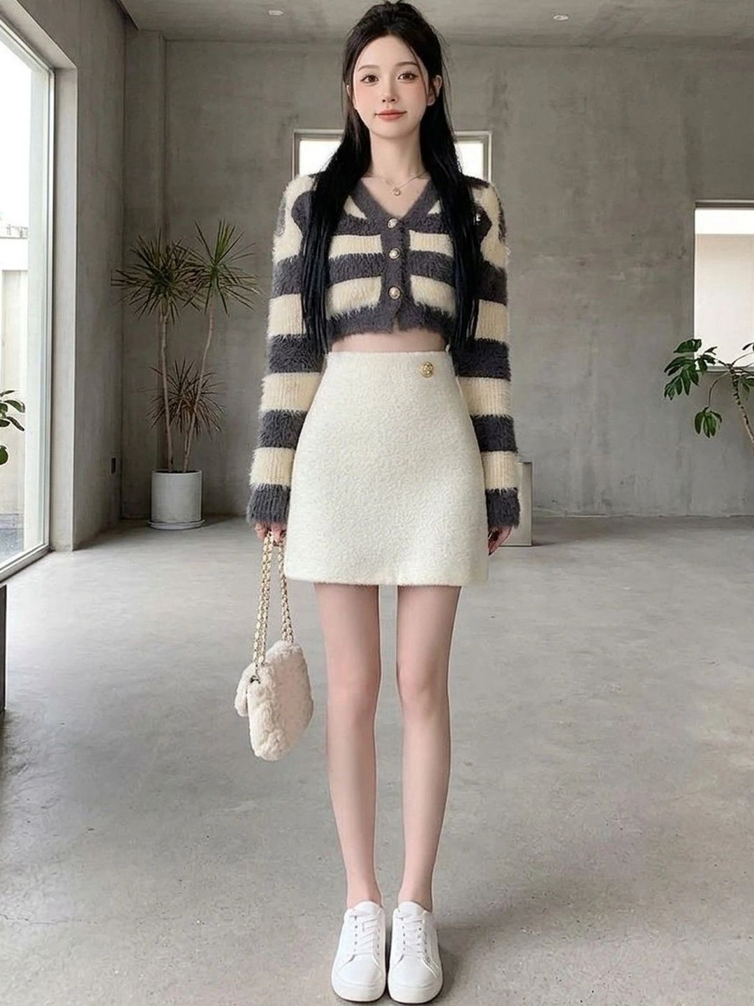 Suo Women Mini Straight Skirt-picture-20