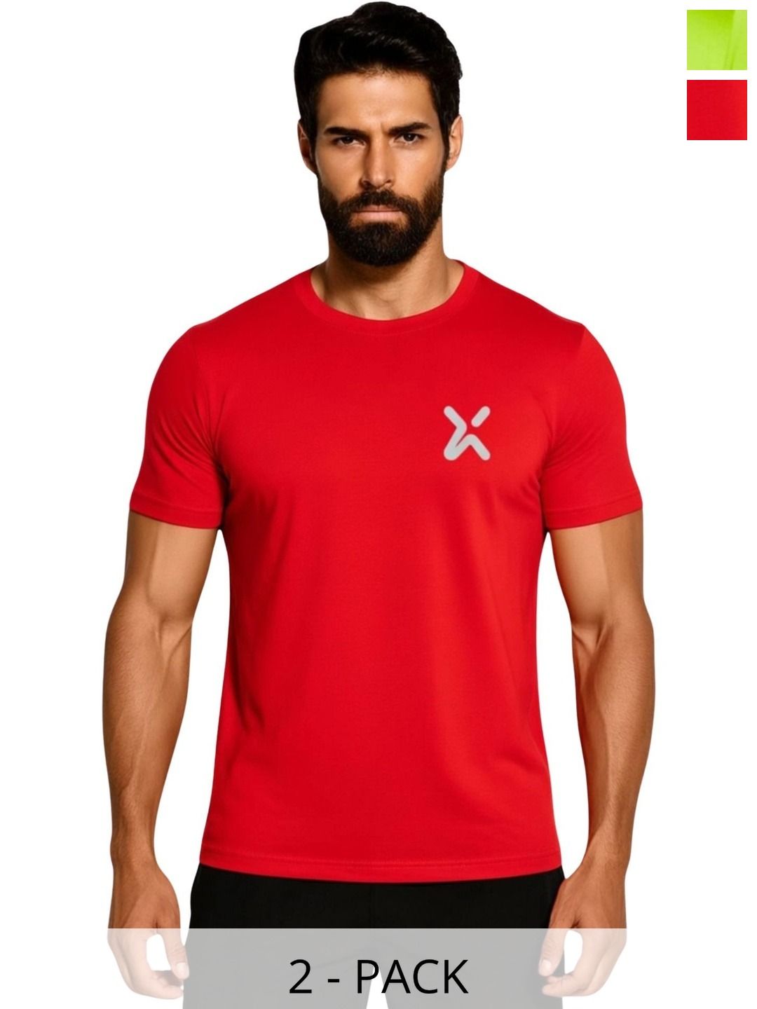 3Colors Men Brand Logo 2 Printed Moisture Wicking T-shirt-picture-28