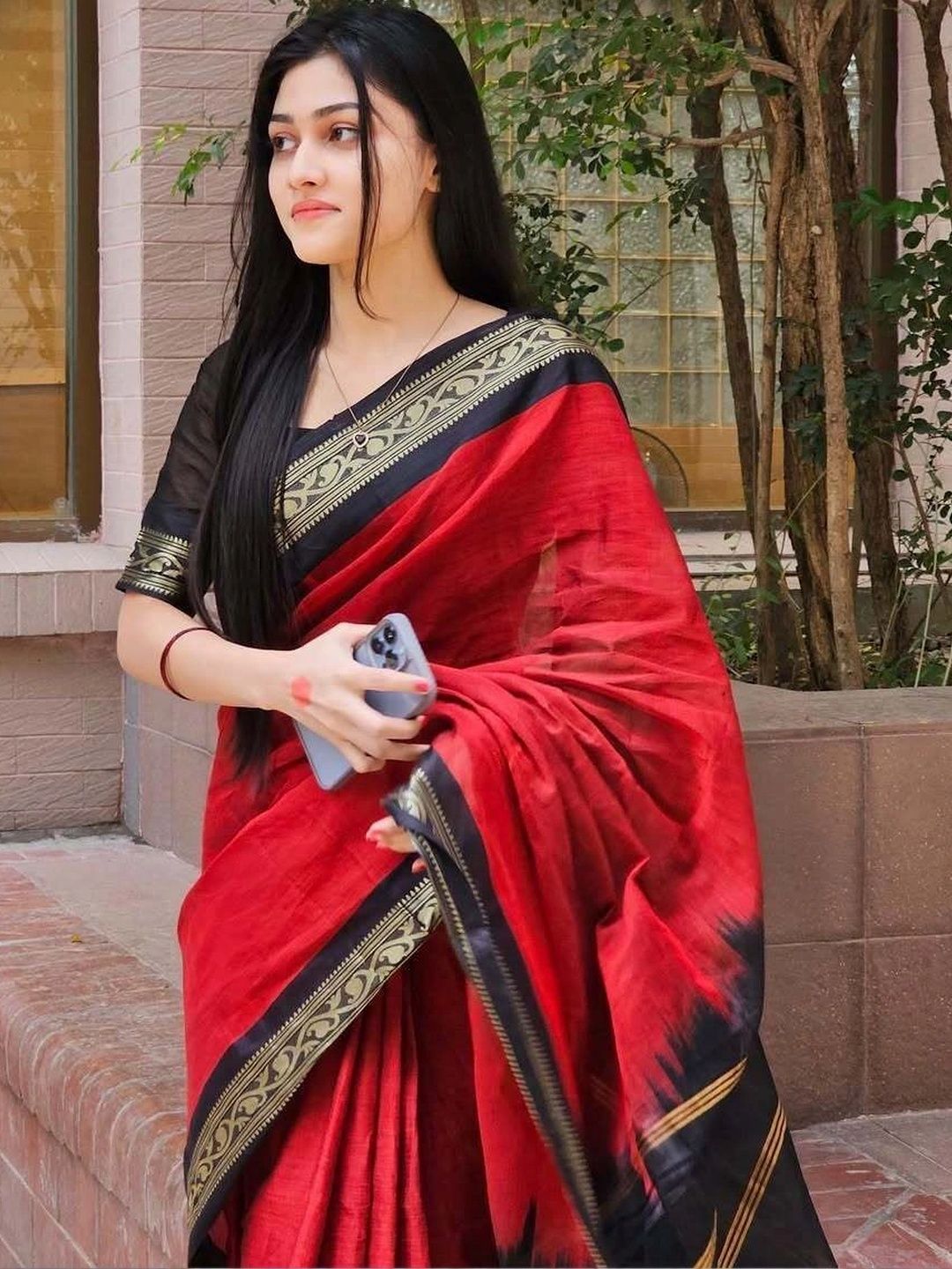 vidhyarani Striped Pure Linen Saree-picture-48