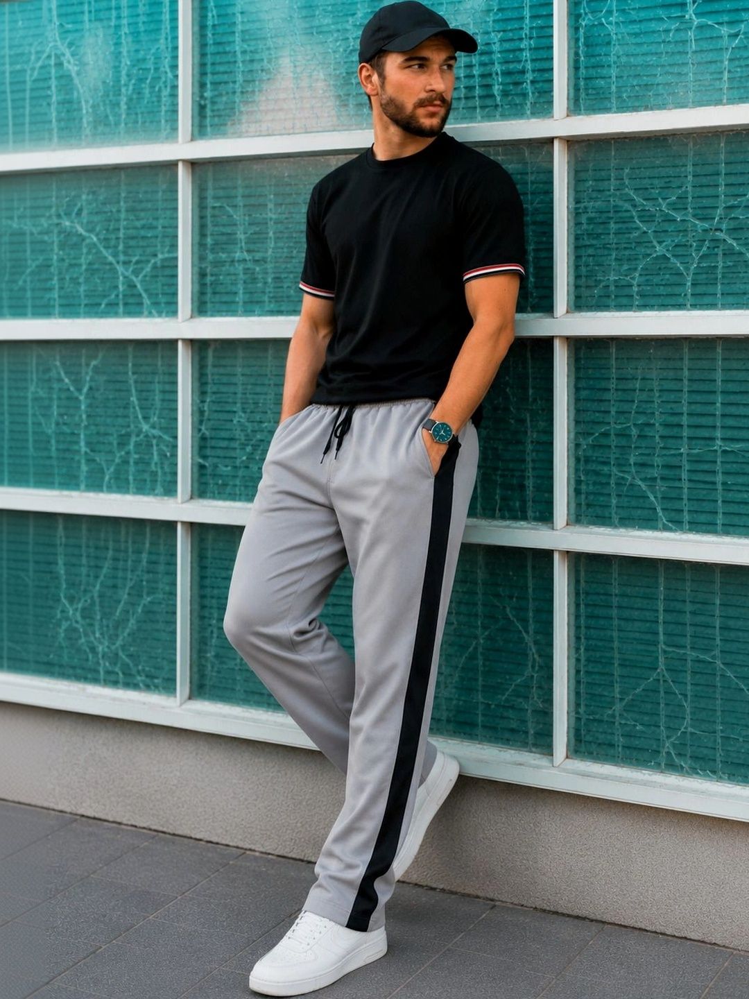 SZN Men Regular Fit Colourblocked Training Track Pants-picture-18
