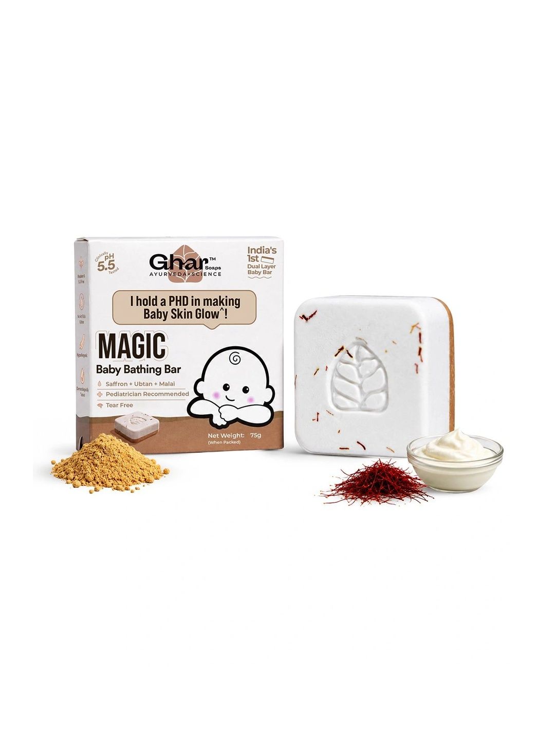 GHAR SOAPS Magic Baby Bar For Glowing Baby Skin - 75 g-picture-23