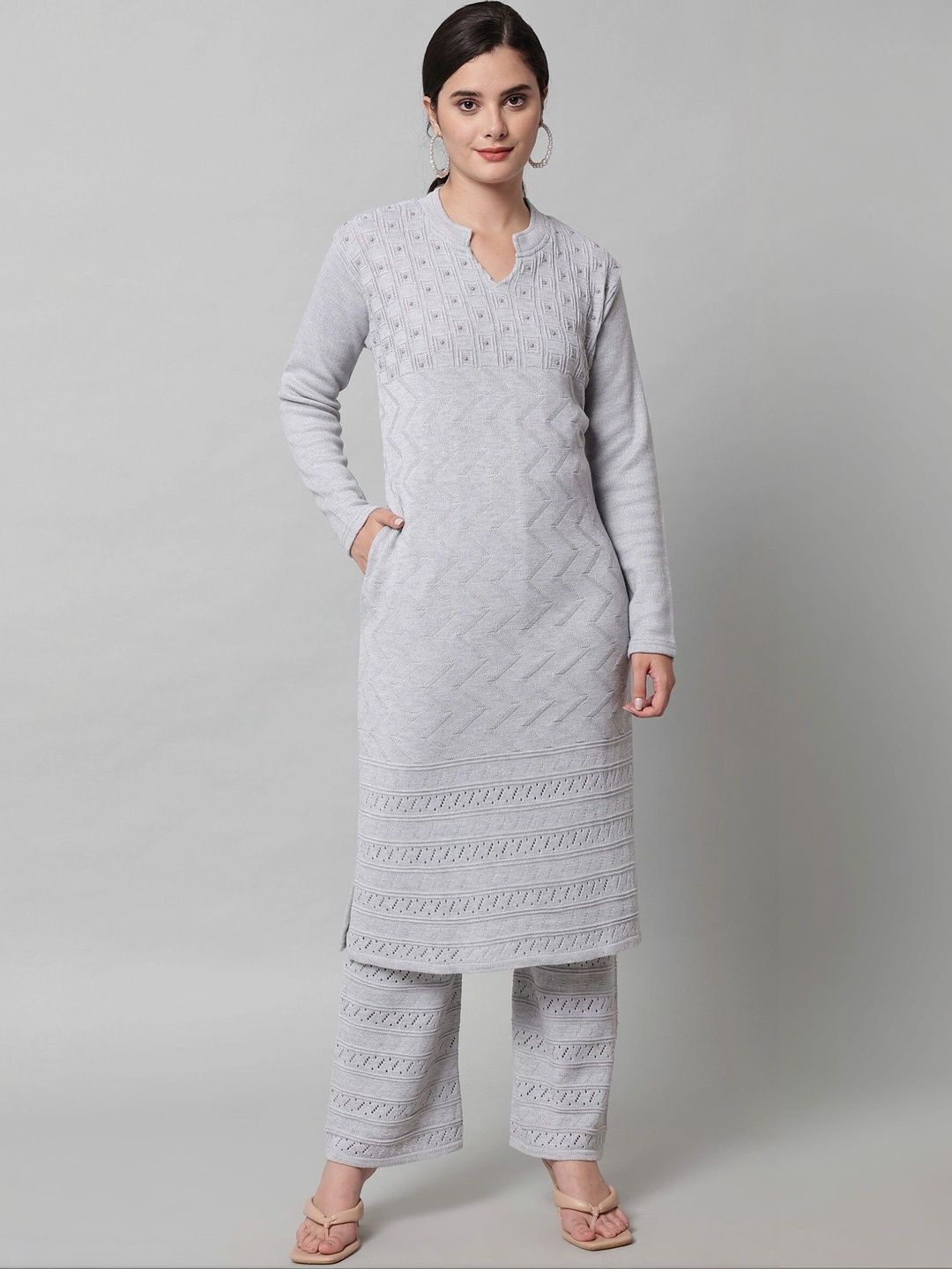 CANBLAR Women Regular Pure Cotton Kurta with Palazzos-picture-12