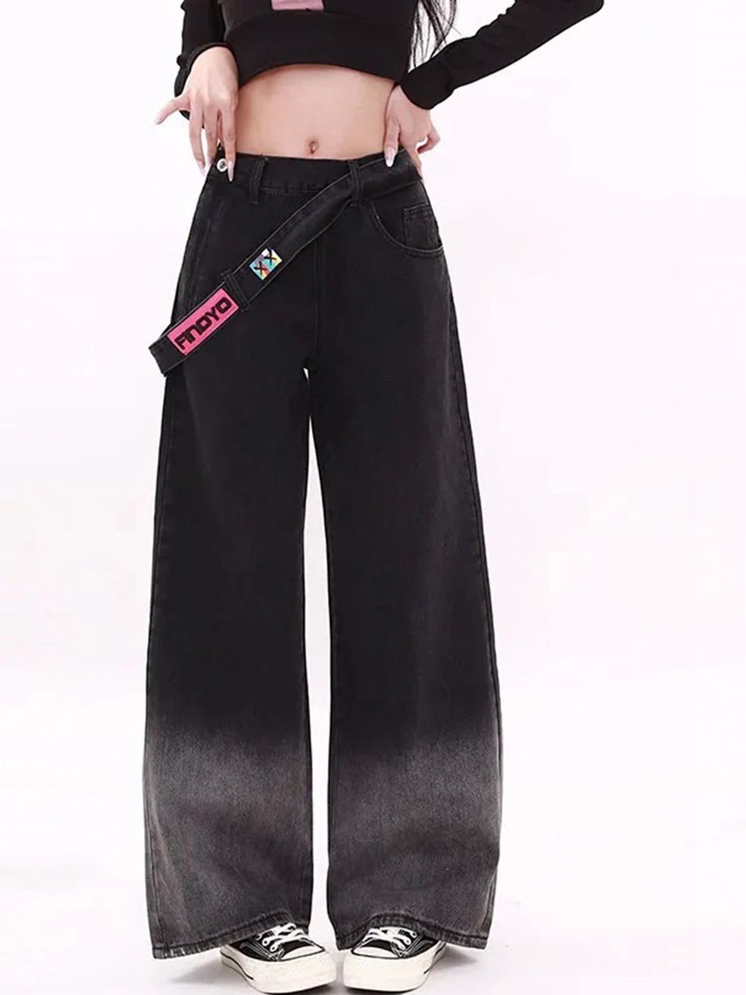 LULU & SKY Women Wide Leg High-Rise Ombre Jeans-picture-43