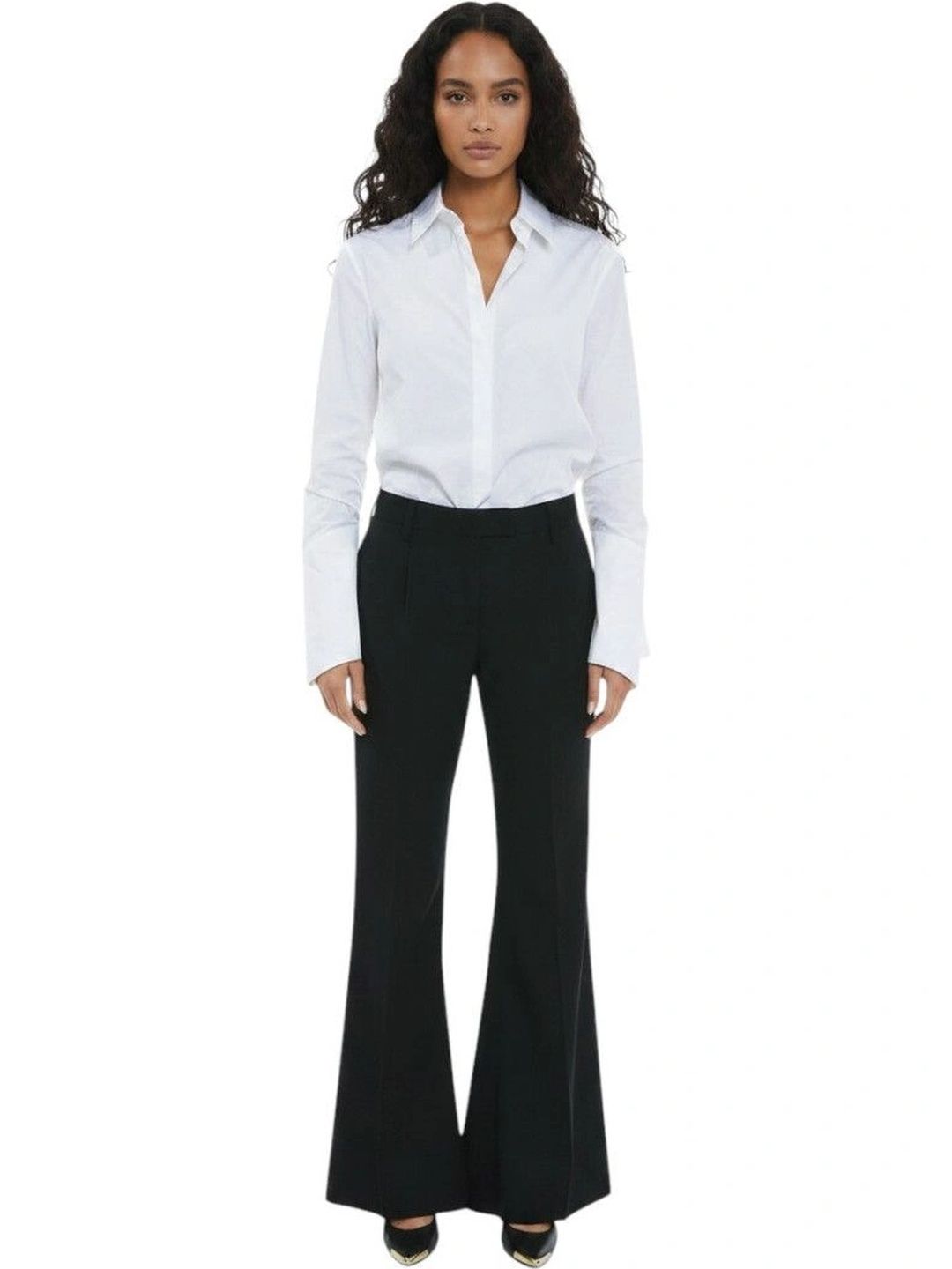 Prada Women Flared Easy Wash Trousers-picture-36