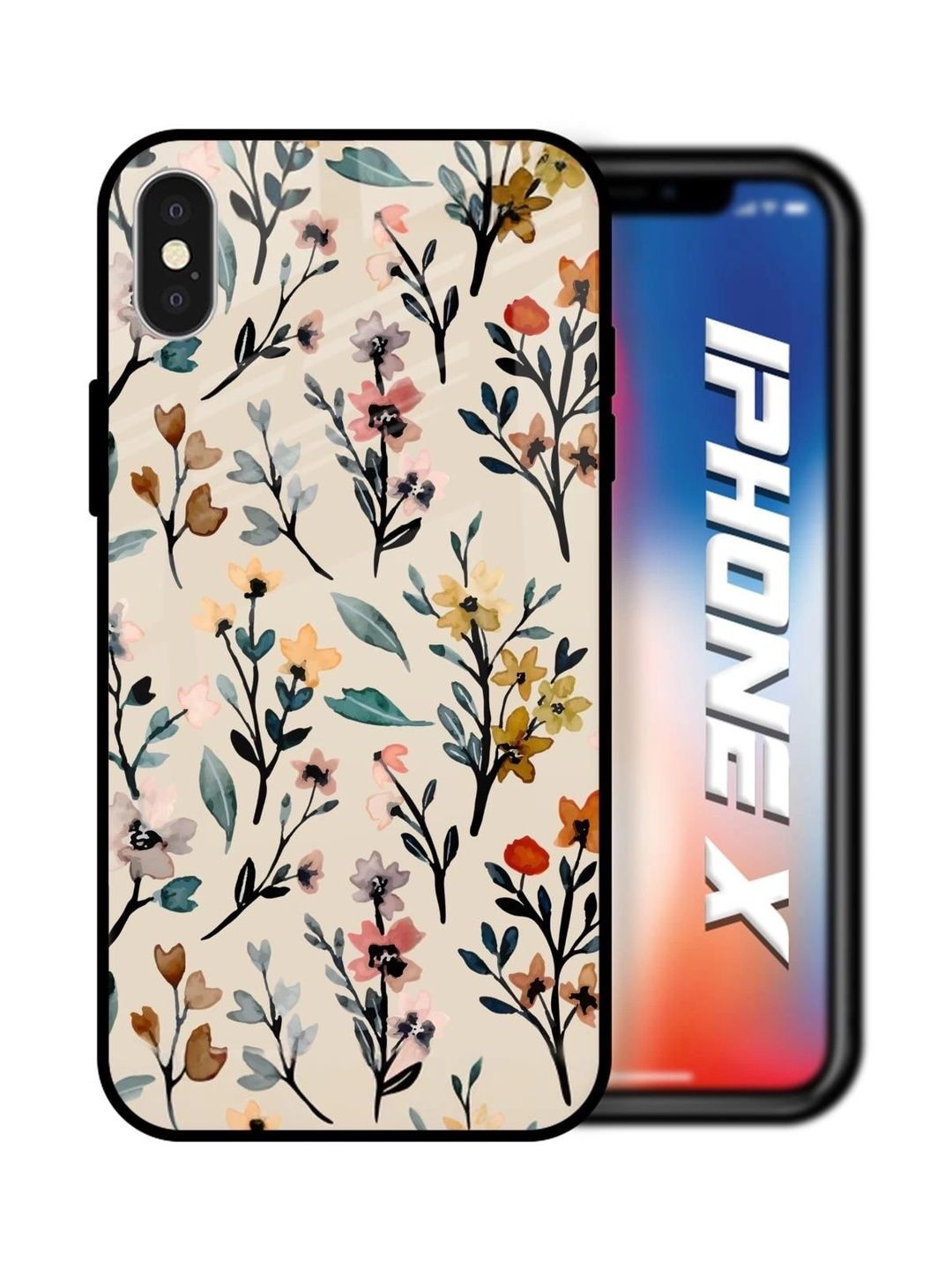 QRIOH Floral Printed iPhone X Back Case Mobile Accessories-picture-53