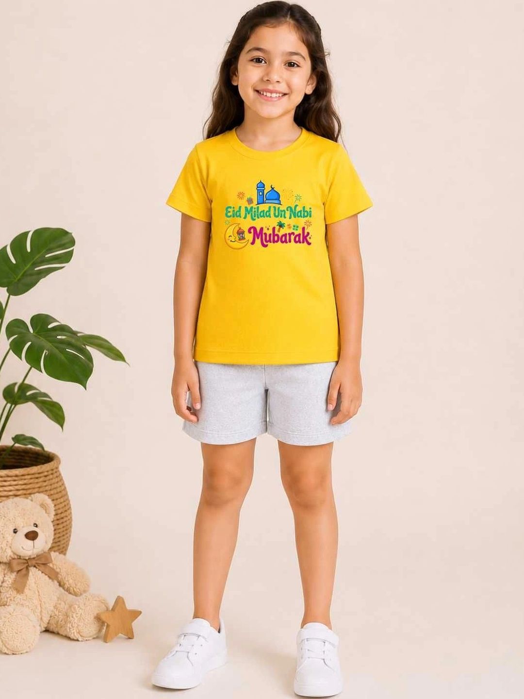 MALKIAT Girls Printed T-shirt with Shorts-picture-11